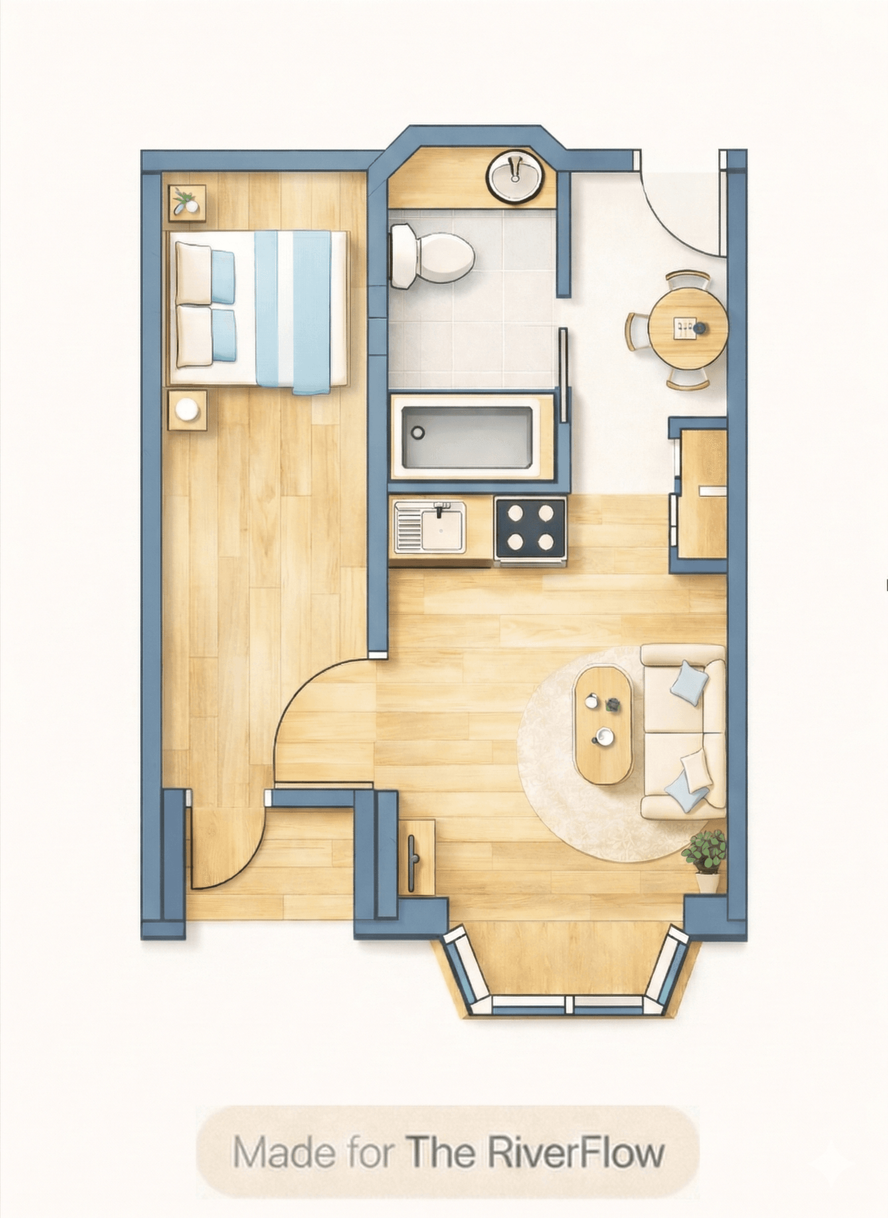 One Bedroom floor plan